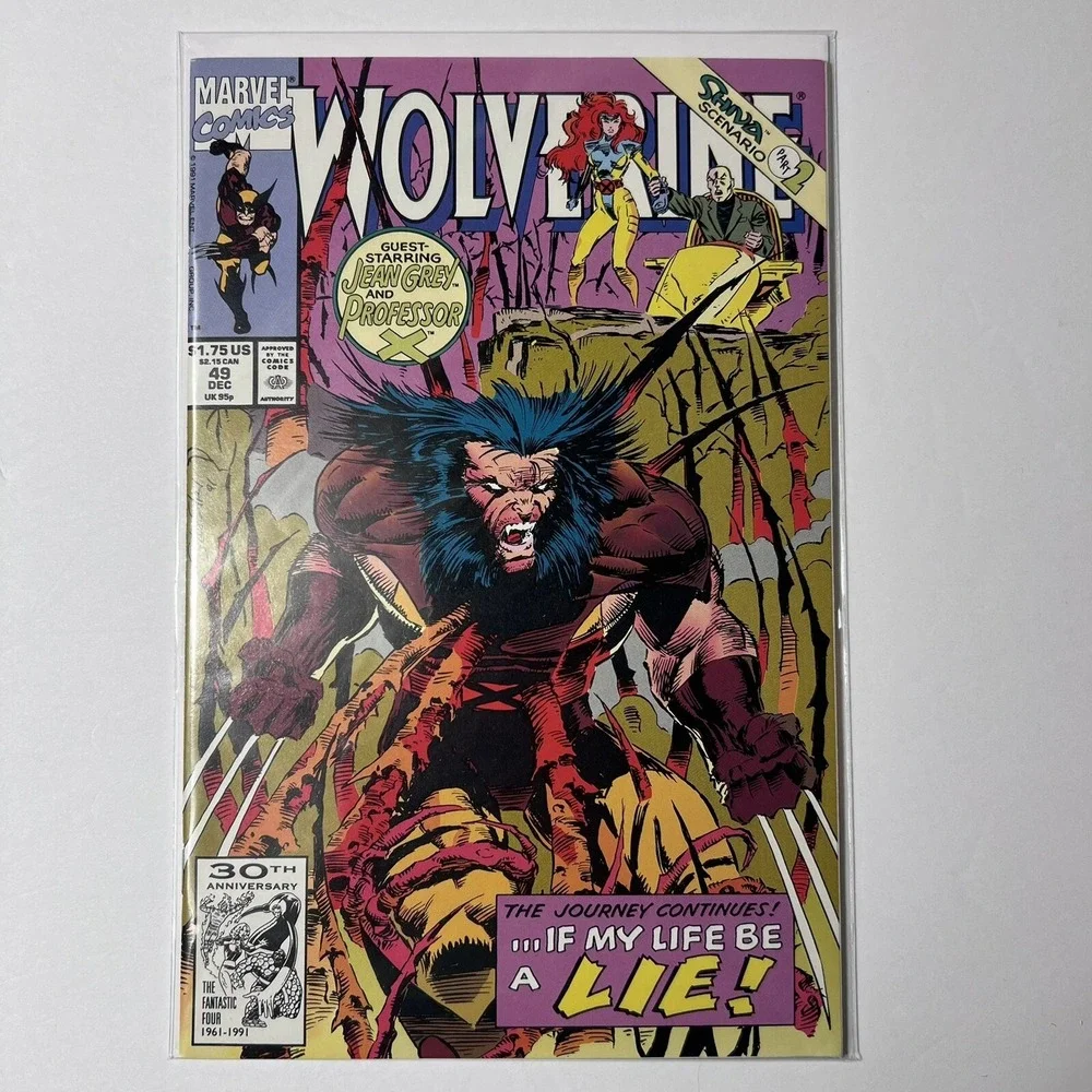 WOLVERINE #49 MARVEL COMICS (1991) Guest-starring Jean Grey And Professor X